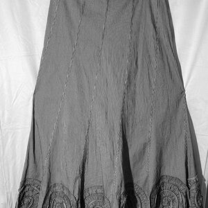 Solitaire Monochrome Striped A-Line Skirt